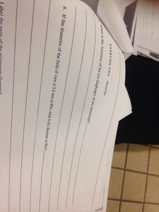 Solved What is the function of the iris diaphragm of the