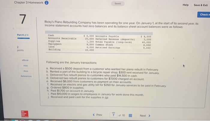 Solved Chapter 3 Homework Saved Help Save& Exit Check n | Chegg.com