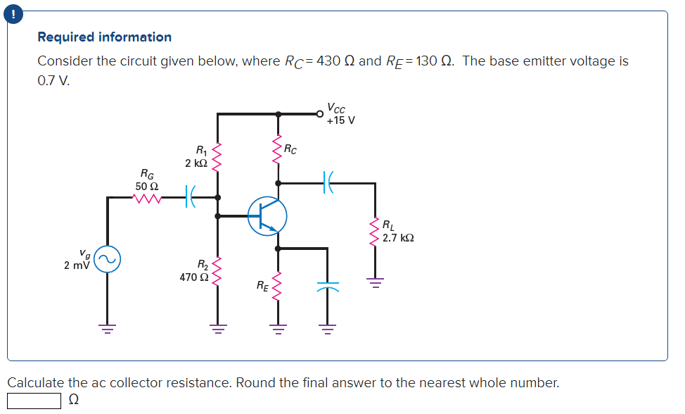 Solved Required information Consider the circuit given | Chegg.com