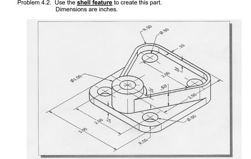 Solved Problem 4.2. Use the shell feature to create this | Chegg.com