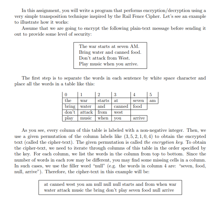 Solved Project 5: Ciphers In this assignment you will