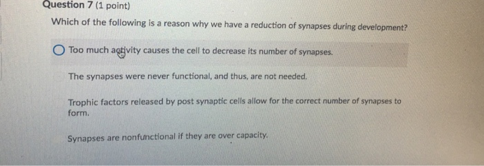 Solved Question 7 (1 point) Which of the following is a | Chegg.com