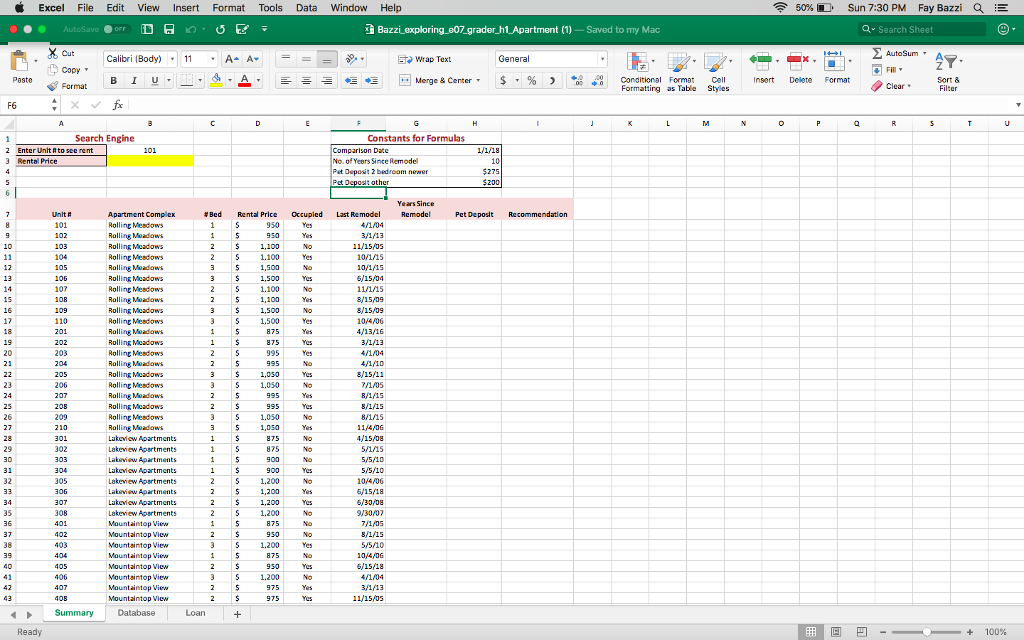 Solved Excel File Edit View Insert Format Tools Data Window | Chegg.com