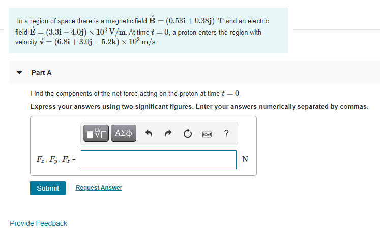 Solved In a region of space there is a magnetic field B = | Chegg.com