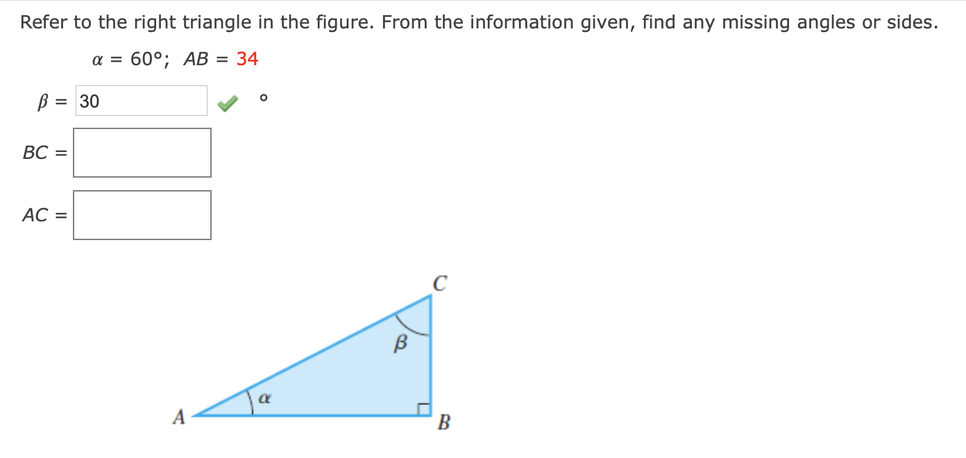 Solved Refer to the right triangle in the figure. From the | Chegg.com