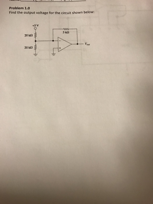 Solved Find the output voltage for the circuit shown below: | Chegg.com