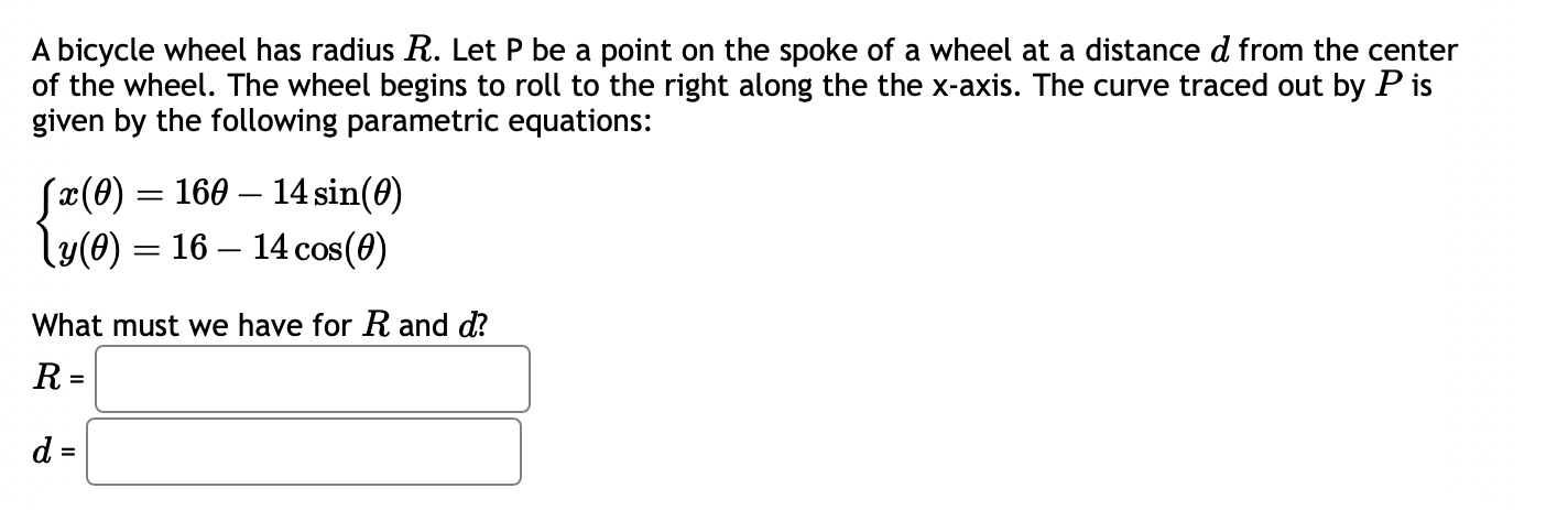 Solved A Bicycle Wheel Has Radius R. Let P Be A Point On The | Chegg.com