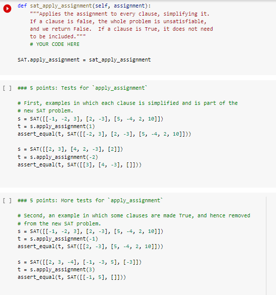 Clauses and SATs for Python 3 We first define an | Chegg.com