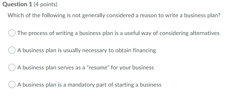 a good business plan will often have the following characteristics or points