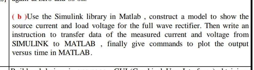 Solved ( b )Use the Simulink library in Matlab , construct a | Chegg.com