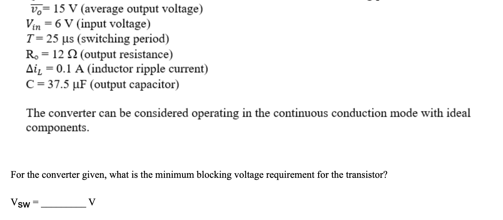 Solved The following measurements are related to a boost | Chegg.com