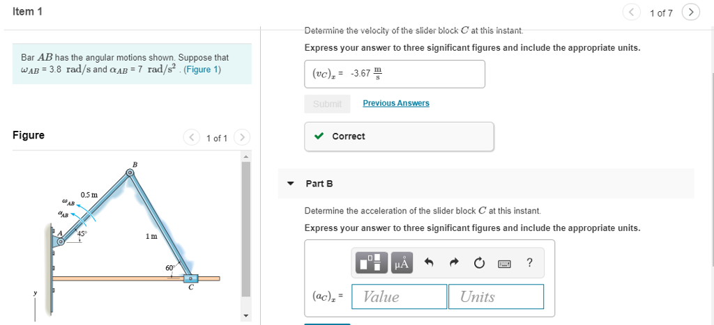 Solved Bar AB Has The Angular Motions Shown. Suppose That | Chegg.com ...