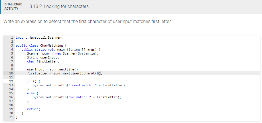 Solved CHALLENGE ACTIVITY 3.13.2 Looking For Characters