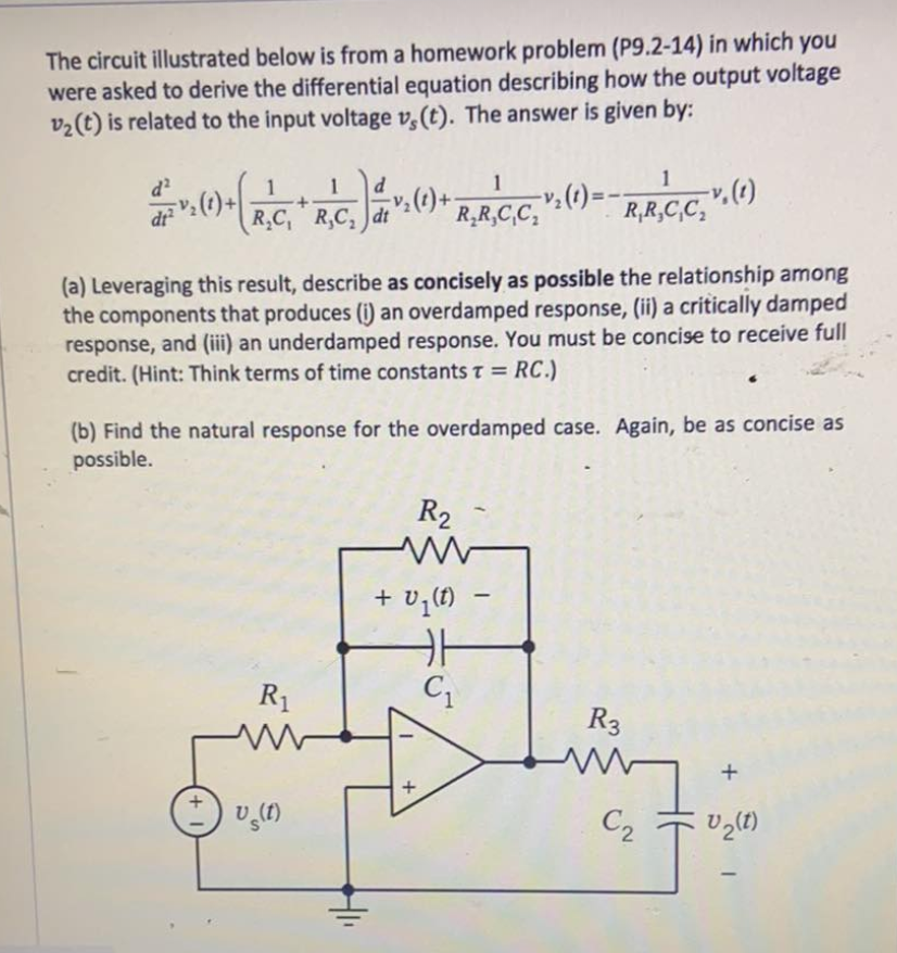 Solved The Circuit Illustrated Below Is From A Homework P Chegg Com