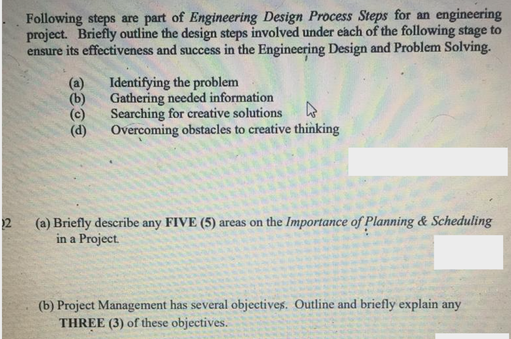 Solved Following Steps Are Part Of Engineering Design Chegg Solved Following Steps Are Part Of Engineering Design Chegg