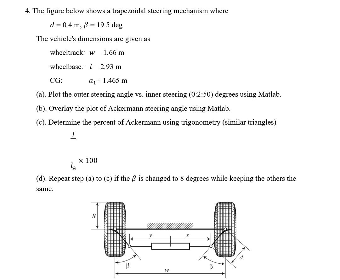 Solved This question is from Vehicle dynamics. Please solve