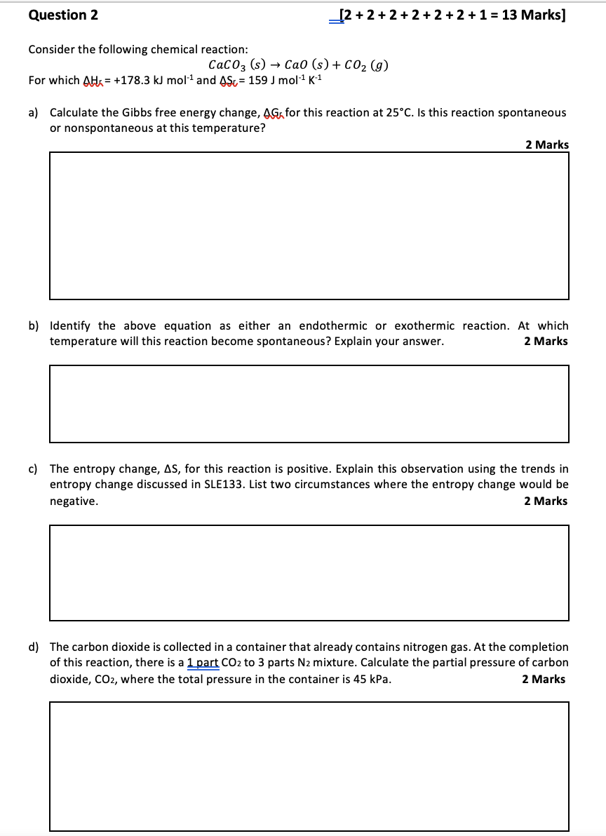 Solved Question 2 [2+2+2+2+2+2+1=13 Marks ] Consider the | Chegg.com