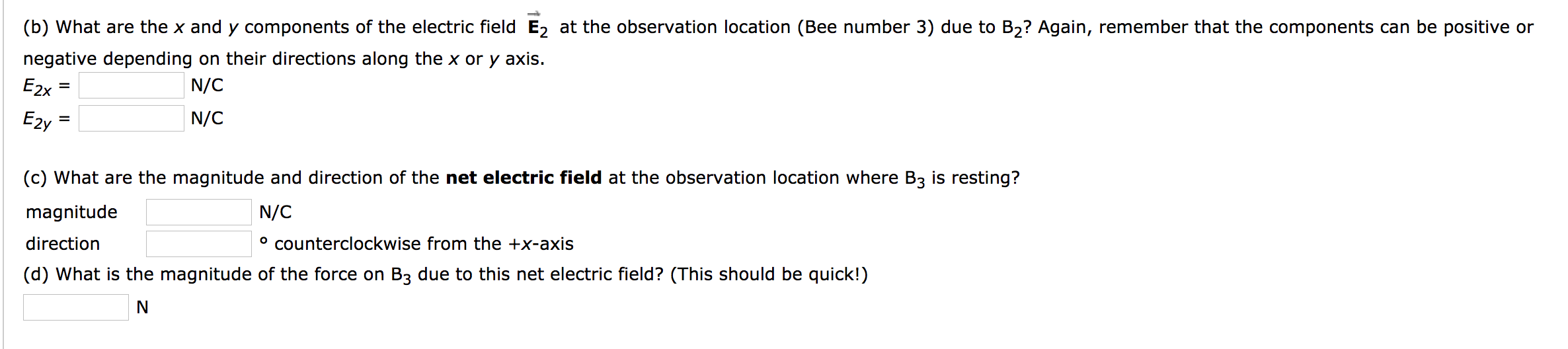 Solved Three Bees Are Oriented As Shown In The Figure By Chegg Com