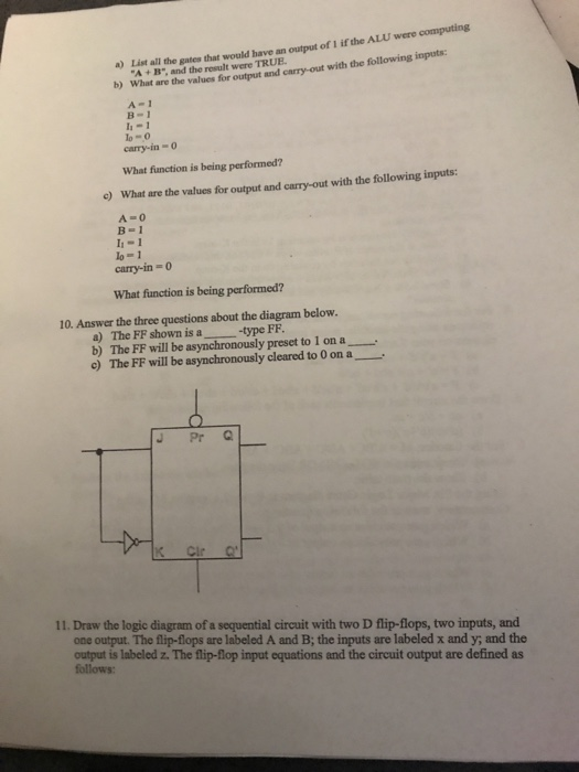 9. Consider the one-bit ALU shown in figure 2.11 of | Chegg.com