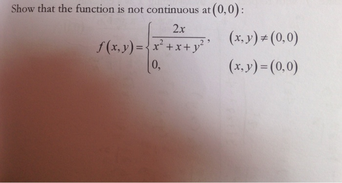 Non Continuous Function
