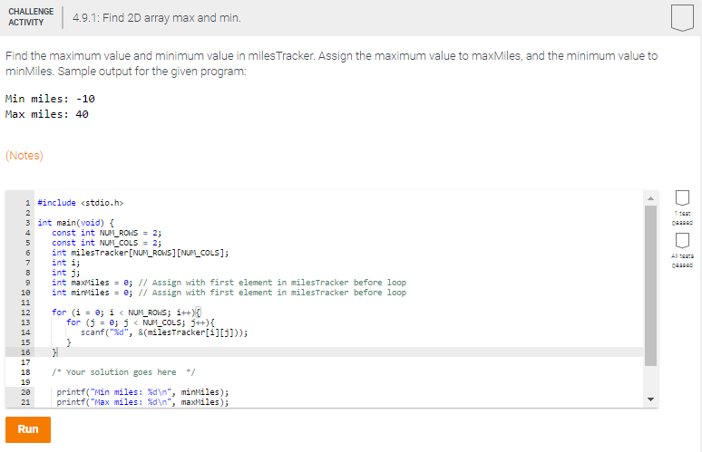 Solved CHALLENGE ACTIVITY 4.5.1: Multiple arrays Jump to | Chegg.com