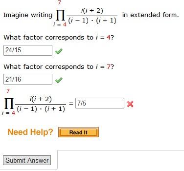 Solved 7 in extended form. i = 4 i(i + 2) Imagine writing II | Chegg.com