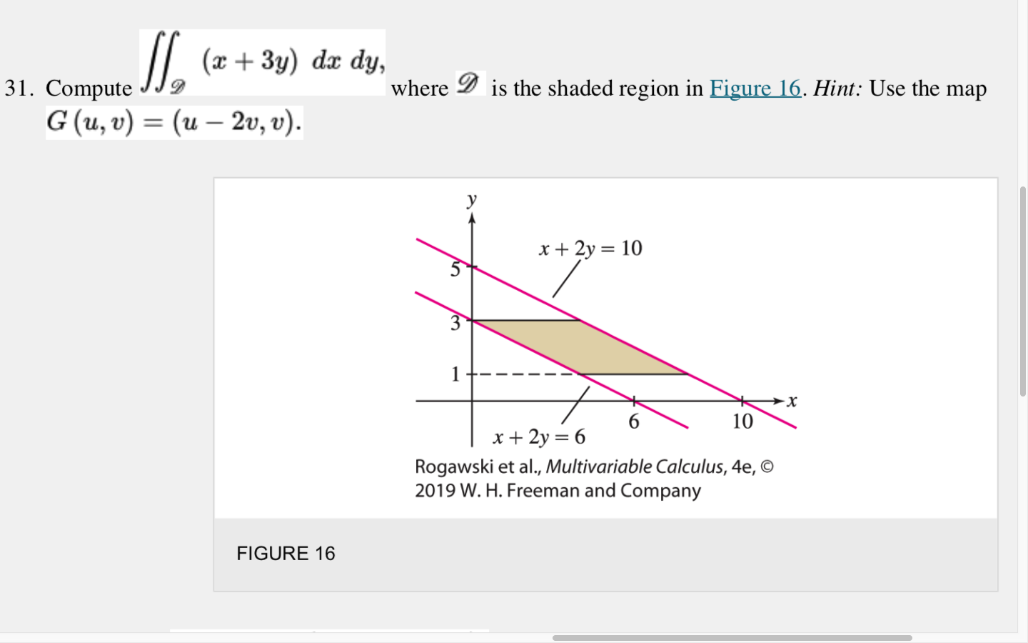 Solved X 3y Dx Dy 31 Compute Jj9 Where G U V U Chegg Com