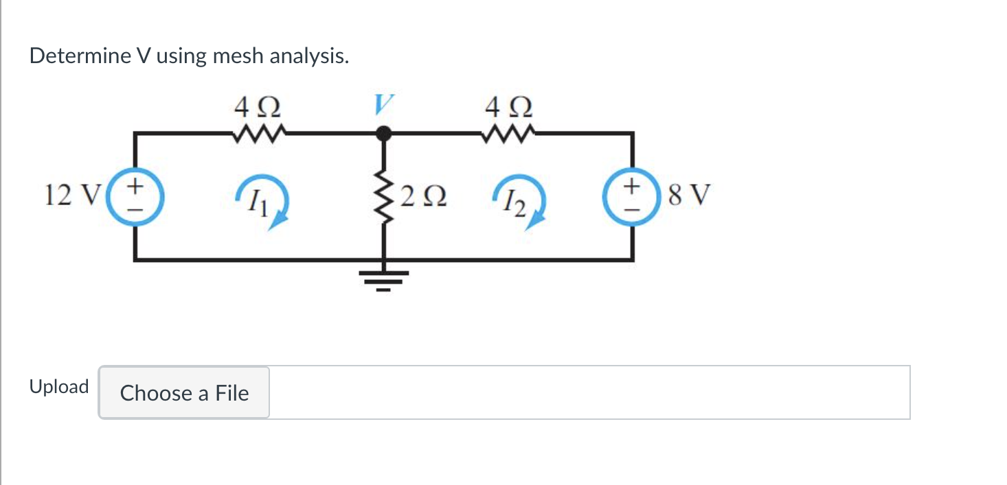 Solved Determine V Using Mesh Analysis. | Chegg.com