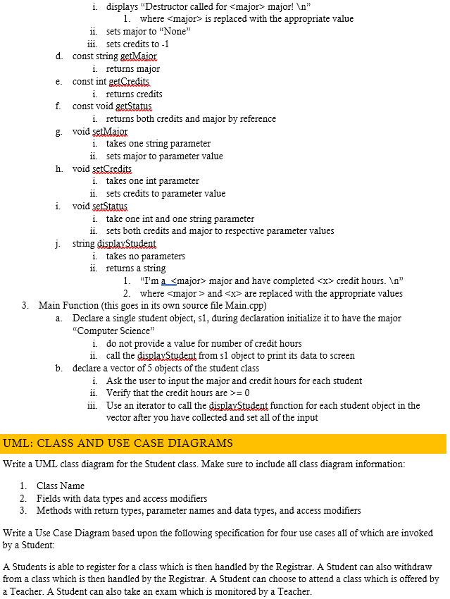 PROGRAM SPECIFICATIONS Using separate source | Chegg.com