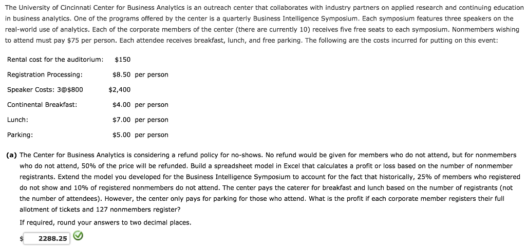  b Use A Two way Data Table To Show How Profit Chegg