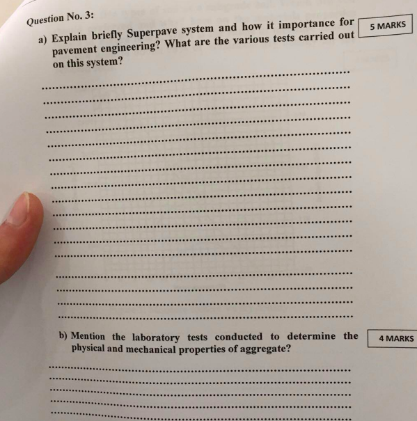 Solved Question No. 3: a) Explain briefly Superpave system | Chegg.com