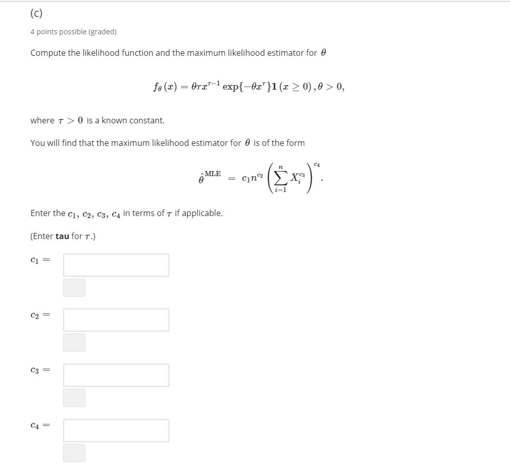 Solved 4. Maximum likelihood estimators Bookmark this page | Chegg.com