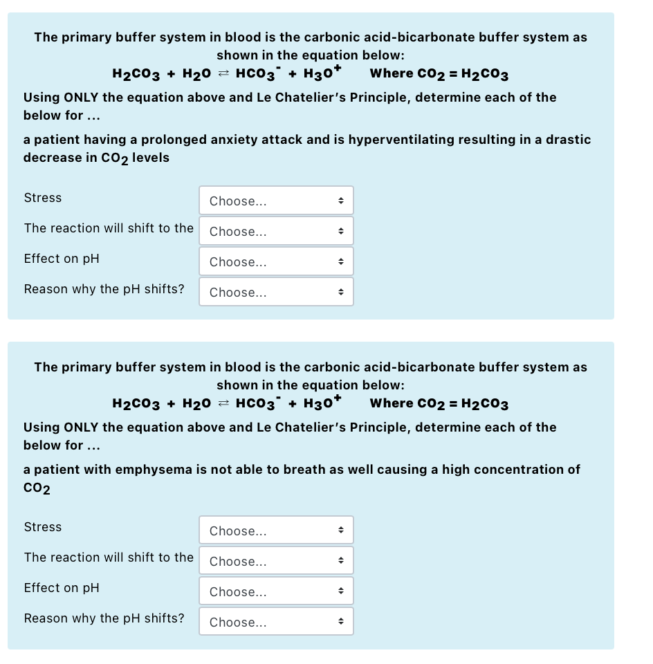 Solved The primary buffer system in blood is the carbonic | Chegg.com