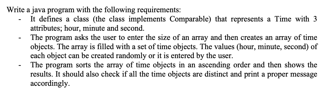 Write a java program with the following requirements: | Chegg.com