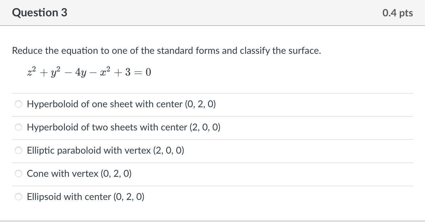 Solved Reduce the equation to one of the standard forms and | Chegg.com
