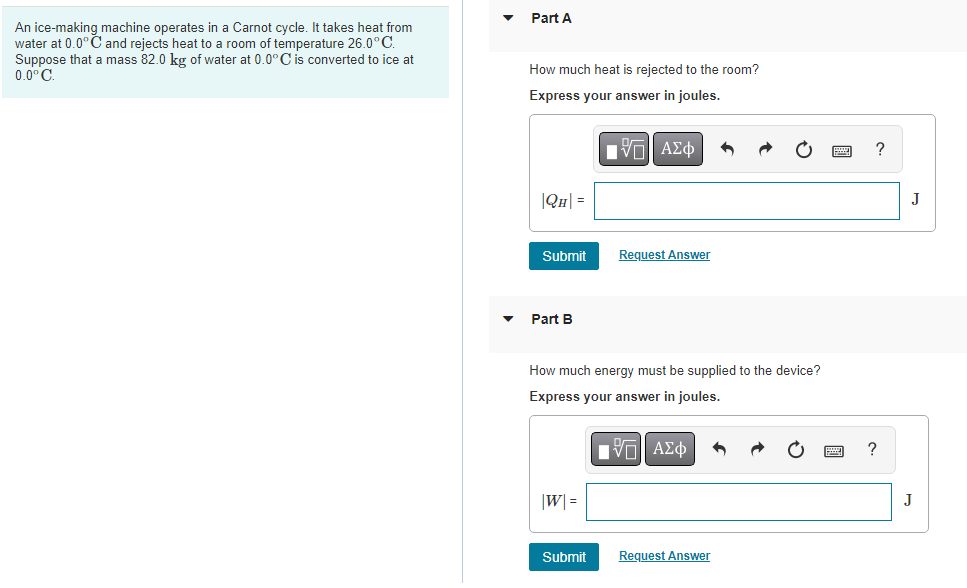 Solved An icemaking machine operates in a Carnot cycle. It