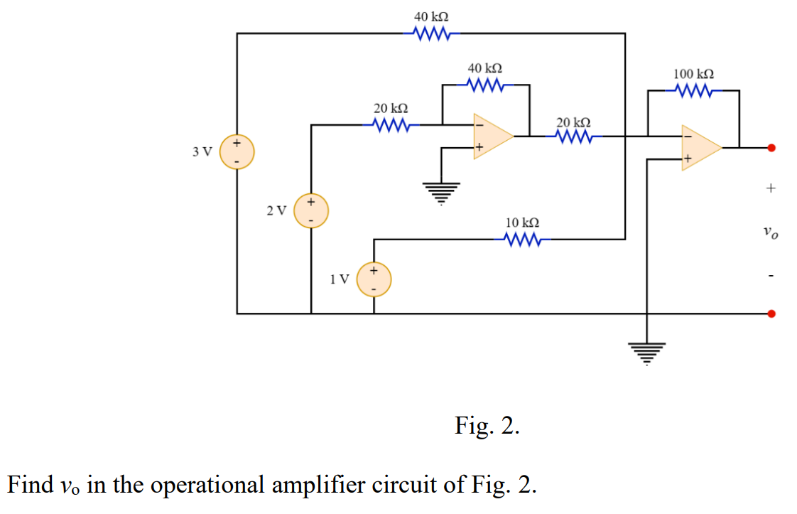 Solved Fig. 1. Determine I In The Operational Amplifier | Chegg.com