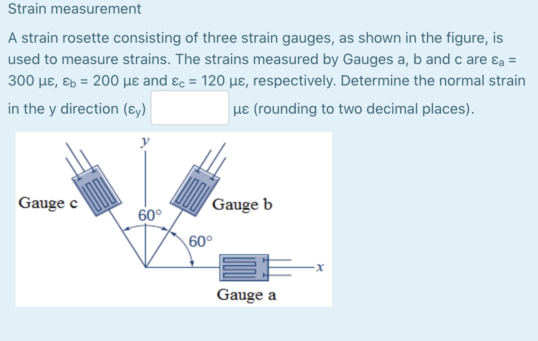 Solved Strain measurement A strain rosette consisting of | Chegg.com