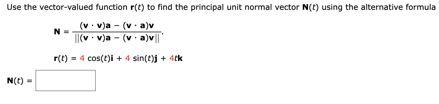 Solved Use the vector-valued function r(t) to find the | Chegg.com
