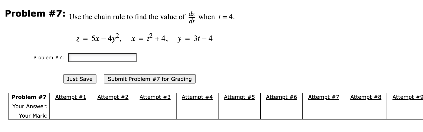 Solved Problem \#7: Use the chain rule to find the value of | Chegg.com