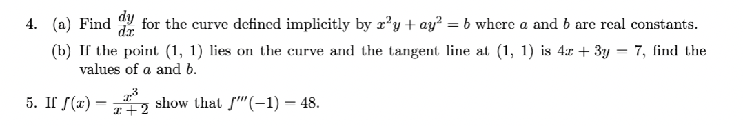 Solved 4. (a) Find 4 For The Curve Defined Implicitly By Zły 