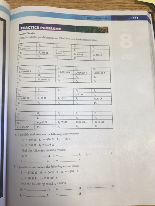 Solved Using the rules for parallel circuits and Ohm's law, | Chegg.com