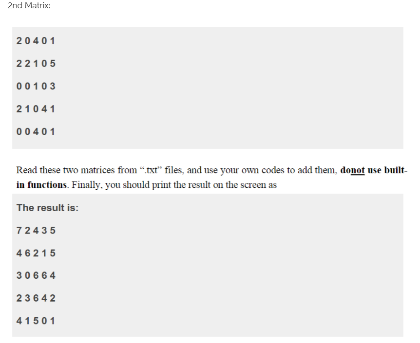 Solved Write a PYTHON program named that will add two | Chegg.com