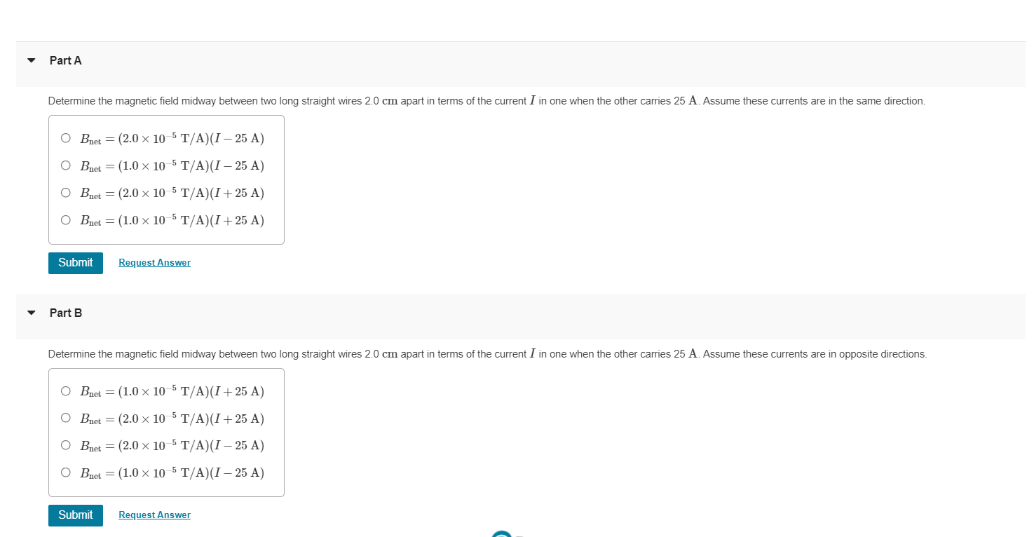 Solved Part A Determine the field midway between