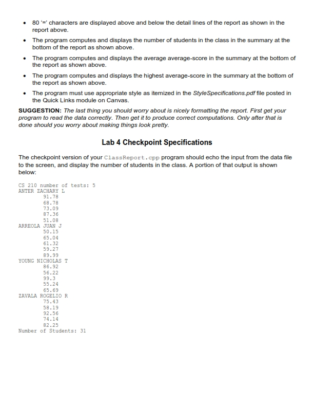 Solved This program will read data from a text file to | Chegg.com