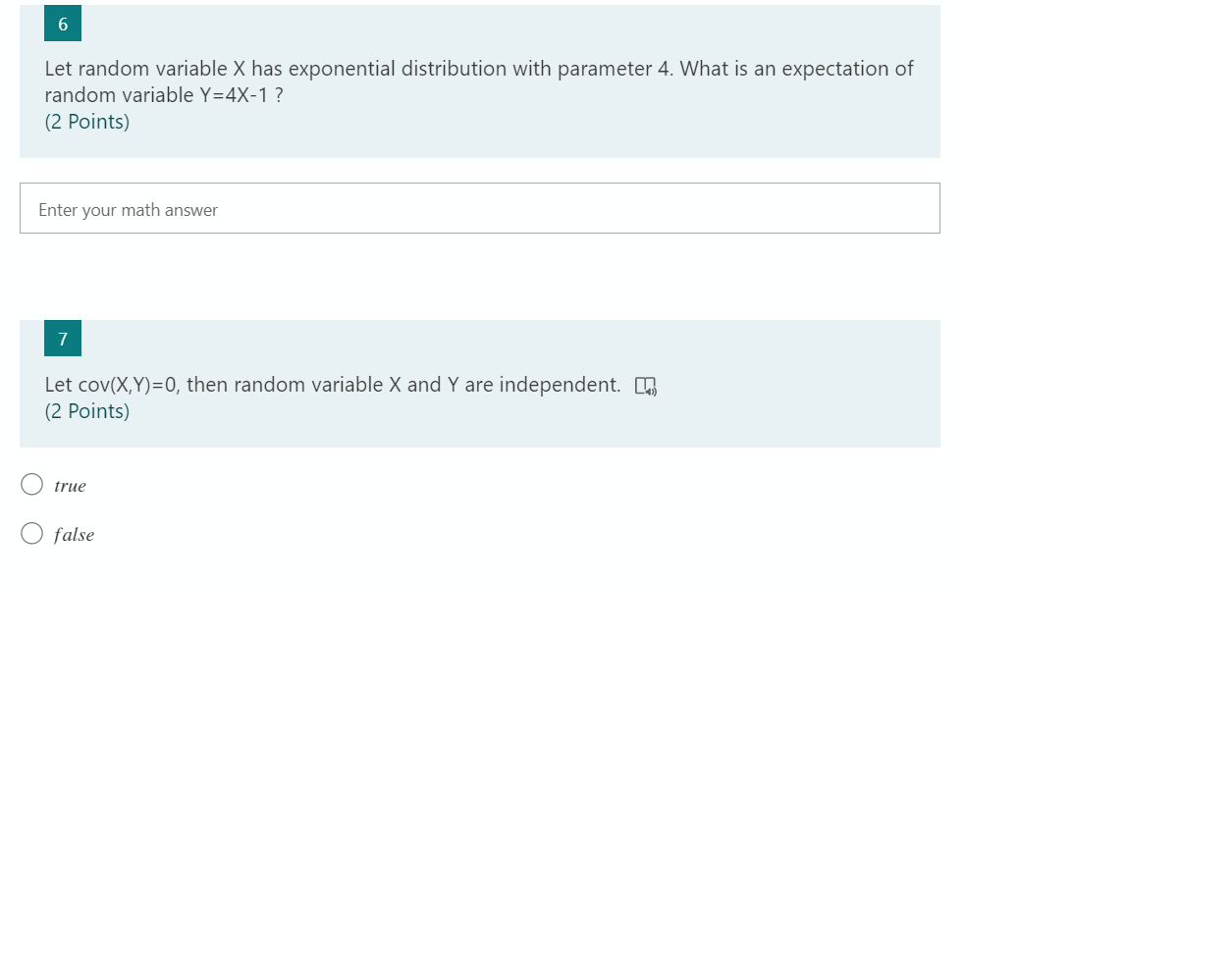 Solved 6 Let random variable X has exponential distribution | Chegg.com