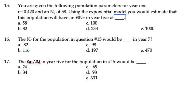 Solved 15. You are given the following population parameters | Chegg.com