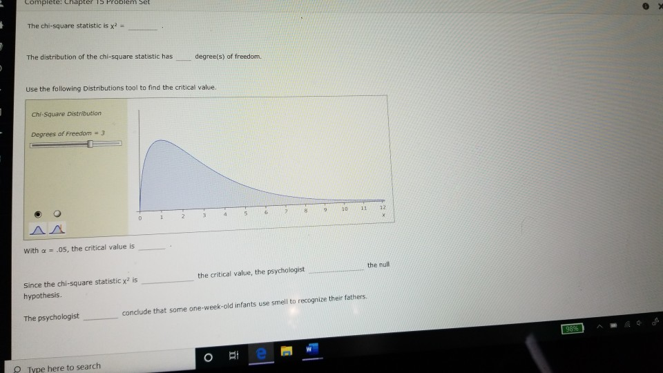 Solved Complete: Chapter 15 Problem Set 4. The chi-square | Chegg.com