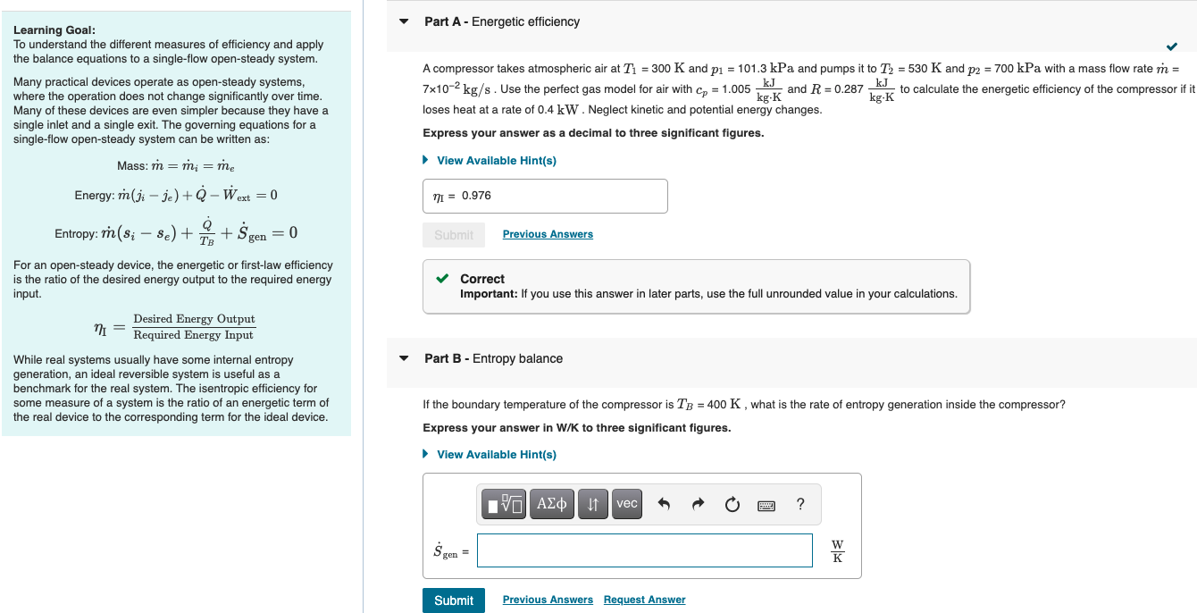 Solved Part A - Energetic efficiency Learning Goal: To | Chegg.com