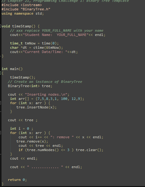 Solved (please Only Respond In C++)tree Width, Height And 